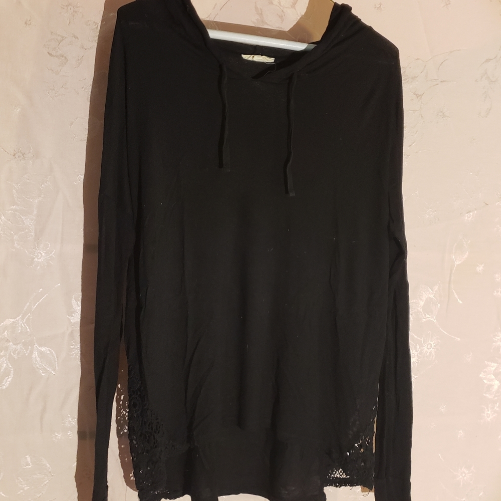 Black long sleeve with hood